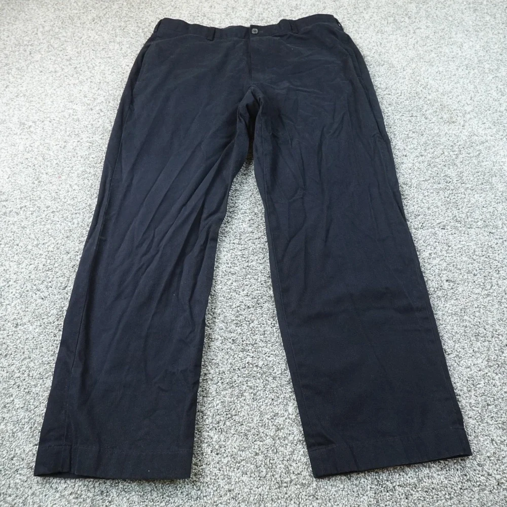 Brooks Brothers Pants Mens 40X32 Black Hudson Chino Trouser Flat Front Straight